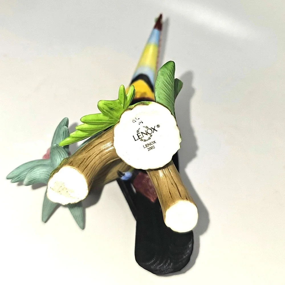 Lenox 2002 Keel-Billed‎ Toucan Bird Porcelain Figurine Tropical Rainforest Decor